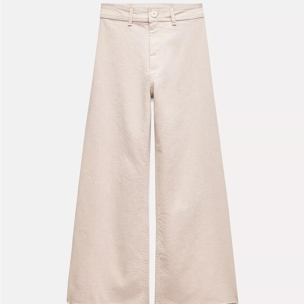 Zara High Waist Beige Pants